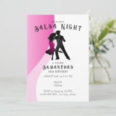 サルサダンスヒスパニックラテン踊り誕生日パーティー 招待状 (スタンド正面)