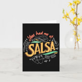 サルサダンスラブサルサダンスダンサーギフト踊り カード (黄色い花)