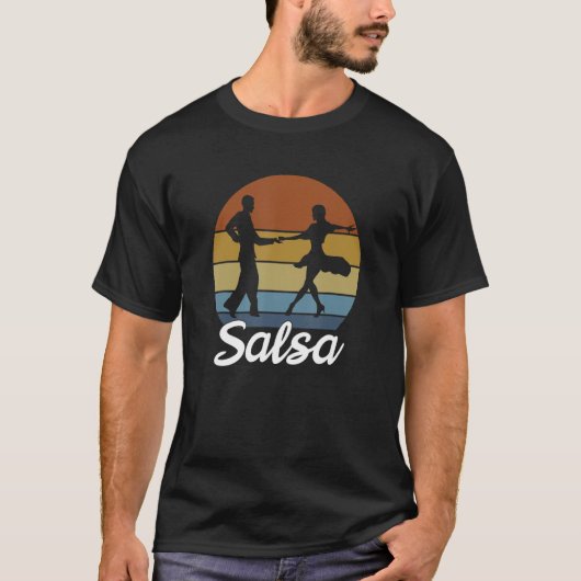 サルサダンス踊り音楽プラクティスラテン5 Tシャツ (正面)