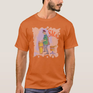 サルサドラマー男性オレンジTシャツ Tシャツ
