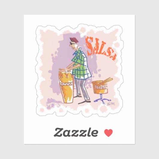 サルサドラマー輪郭シール シール (シート)