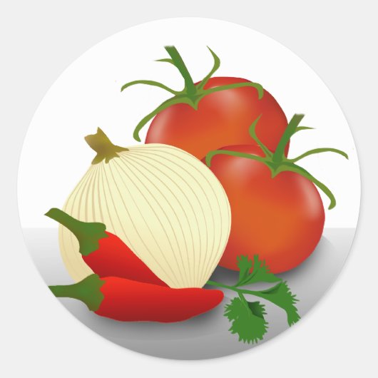 サルサ成分缶詰ラベルシール ラウンドシール (正面)