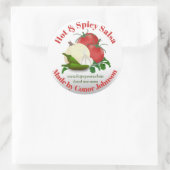 サルサ熱&スパイシー3"サークルステッカー ラウンドシール (バッグ)