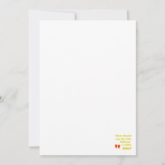 サルサ黄色のコンガスを持たない生活のようなもの 招待状 (裏面)