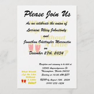 サルサ黄色のコンガスを持たない生活のようなもの 招待状