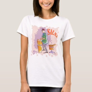 サルサ・ドラマー女性Tシャツ Tシャツ