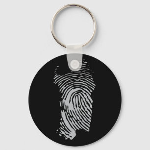 サルジニアの指紋のkeychain (黒 キーホルダー