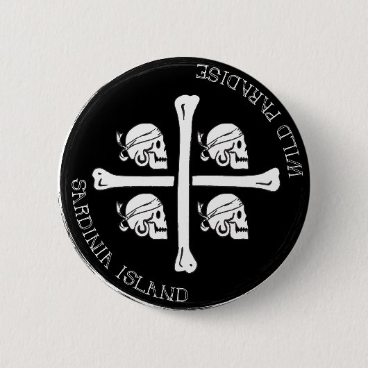 サルジニアの野生の楽園-ピン 缶バッジ (正面)