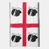 サルジニア(イタリア)の旗 キッチンタオル (縦)