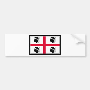 サルジニア(イタリア)の旗 バンパーステッカー
