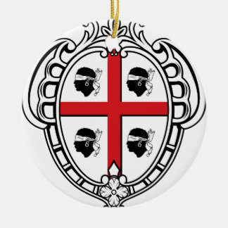 サルジニア(イタリア)の紋章付き外衣 セラミックオーナメント