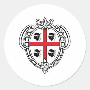 サルジニア(イタリア)の紋章付き外衣 ラウンドシール