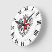 サルジニア(イタリア)の紋章付き外衣 ラウンド壁時計 (傾斜)