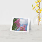 サルスベリ、ヒャクジツコウのメッセージカード カード (黄色い花)