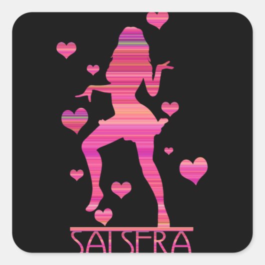 サルセラ – ホット踊りガール スクエアシール (正面)