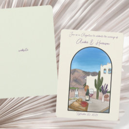 サルタアルゼンチンの水彩結婚式の日付を保存 招待状