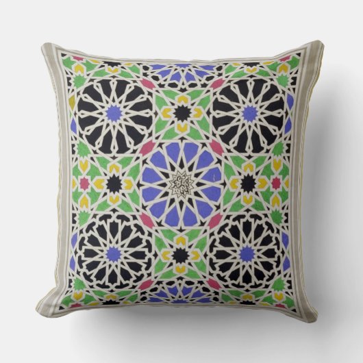 サルタンのドレッシングルームのモザイク模様の歩道 クッション (正面)