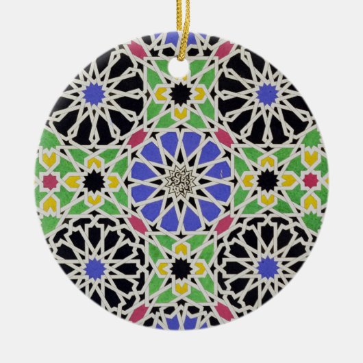 サルタンのドレッシングルームのモザイク模様の歩道 セラミックオーナメント (正面)