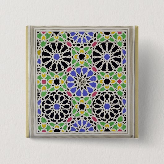 サルタンのドレッシングルームのモザイク模様の歩道 缶バッジ (正面)