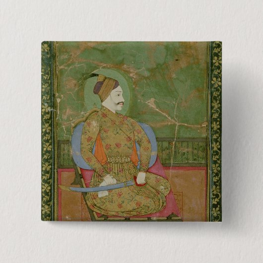 サルタンのAbdullah Qutb Shah seの58.20/25Aポートレート 缶バッジ (正面)
