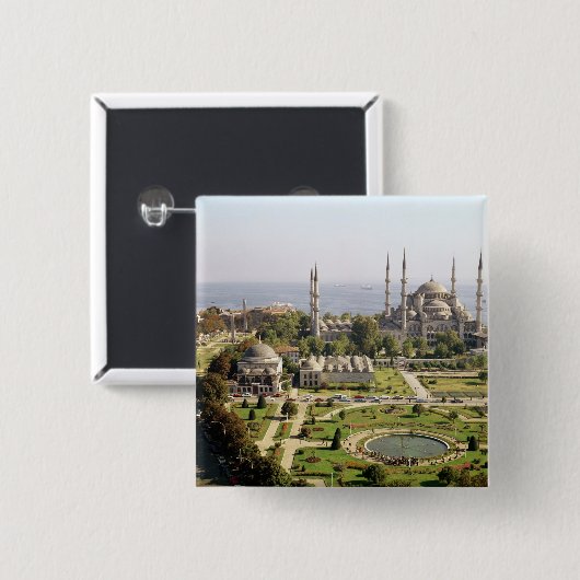 サルタンAhmet Camiiの眺めは1609-16年を造りました 缶バッジ (正面&裏面)