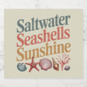 サルタータシーシェルズサンシャインサマービーチバケーション ビールラベル (シングルラベル)