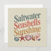 サルタータシーシェルズサンシャインサマービーチバケーション 招待状 (正面/裏面)