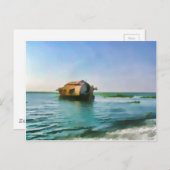 サルタータラグーンのケララのハウスボート ポストカード (正面/裏面)