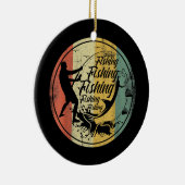 サルターター深いシー魚釣りアングラーフィッシャーマンスポーツ セラミックオーナメント (右)