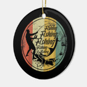 サルターター深いシー魚釣りアングラーフィッシャーマンスポーツ セラミックオーナメント (左)