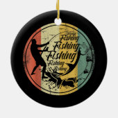 サルターター深いシー魚釣りアングラーフィッシャーマンスポーツ セラミックオーナメント (裏面)