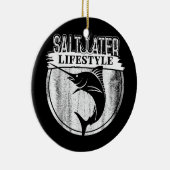 サルターター深いシー魚釣りアングラーフィッシャーマンスポーツ セラミックオーナメント (右)