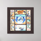 サルターター魚釣りライトハウス キャンバスプリント (正面)