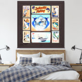 サルターター魚釣りライトハウス キャンバスプリント (インサイチュ (寝室))