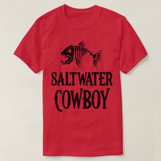 サルタートカウボーイ魚釣り Tシャツ (デザイン正面)