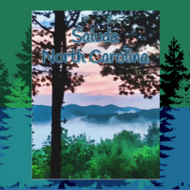 サルダ、NCマウンテンビューと夕日 ポストカード