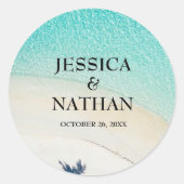 サルティキスIターコイズIサンディビーチ結婚式 ラウンドシール (正面)