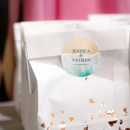 サルティキスIターコイズIザサンディビーチ結婚式 ラウンドシール