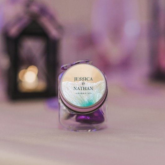 サルティキスIティール（緑がかった色）Iザサンディビーチ結婚式 ラウンドシール