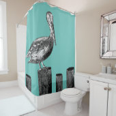 サルティシーペリカンカスタム シャワーカーテン (インサイチュ)