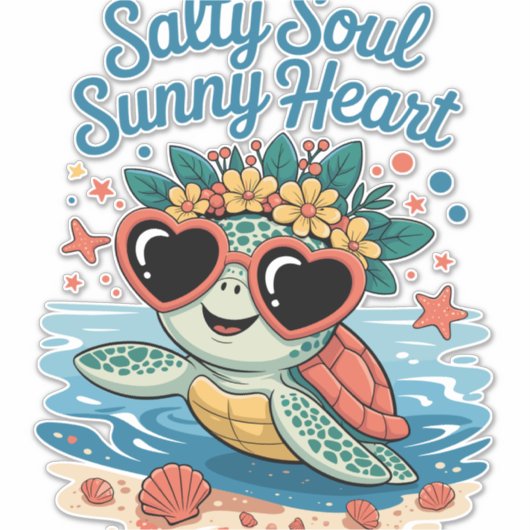 サルティソウルサニーハートタートルサマー シール (正面)