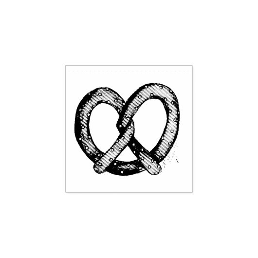 サルティソフトプレッツェルプレッツェルスナックジャンクフードグルメ ラバースタンプ (インプリント)