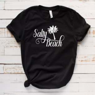 サルティビーチおもしろいサマーパームツリー Tシャツ