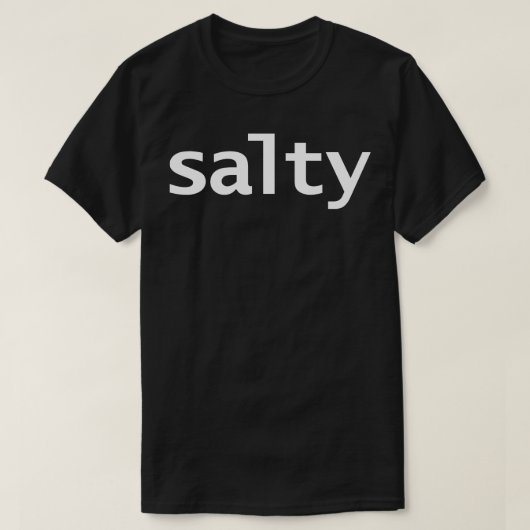 サルティミニマルタイポグラフィホワイト文字 Tシャツ (デザイン正面)
