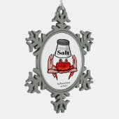 サルティ・カニ、MeWarriorWoman on Twitch スノーフレークピューターオーナメント (左)