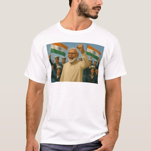 サルテス首相インディアン海軍 Tシャツ (正面)