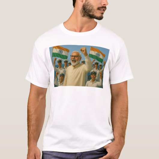 サルテス首相インディアン海軍 Tシャツ (正面)