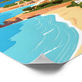 サルディニアイタリアアートヴィンテージトラベルイラストレーション ポスター (角)