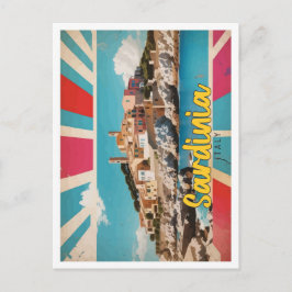 サルディニアイタリポップ・アートのアルートトラベルイラストレーション ポストカード