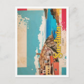 サルディニアイタリポップ・アートのアルートトラベルイラストレーション ポストカード (正面)
